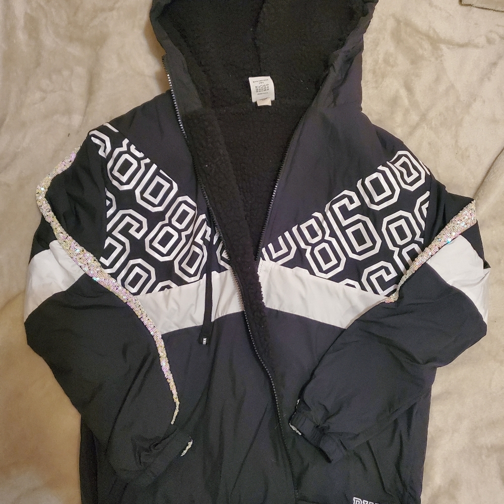 VS PINK  sherpa lined bling jacket